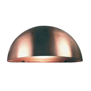 Nordlux Bergen wall light, semicircular, copper