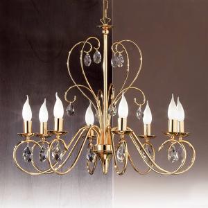 ORION Fioretto Chandelier Graceful Eight Bulbs Gold