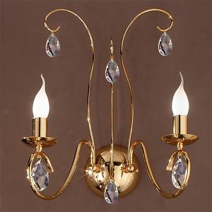 ORION Fioretto Wall Light Graceful Two Bulbs Gold