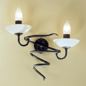ORION Mauro wall light with Scavo glass and two bulbs