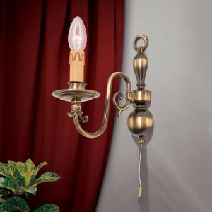ORION Imke 1-bulb wall light, antique brass dark patina