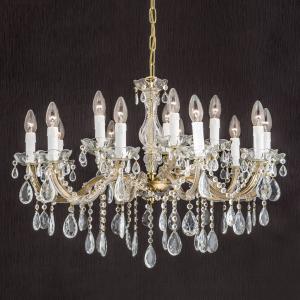 ORION Crystal chandelier Dolores with fifteen bulbs