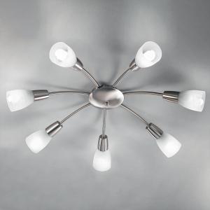 ORION Tullo ceiling light, seven-bulb, silver