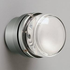 Oluce Fresnel - wall light with glass lens, chrome IP44