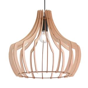 Reality Leuchten Wooden hanging light Wood with a slatted d…