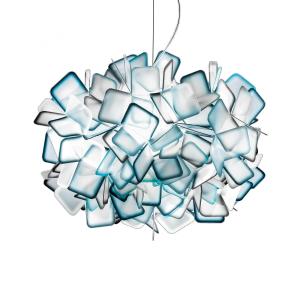 Slamp Clizia - designer pendant light, blue