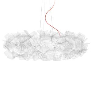 Slamp Clizia Pixel hanging lamp, red cable Ø 78 cm