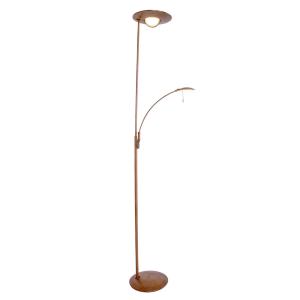 Steinhauer Bronze-coloured LED floor lamp Zenith with dimmer