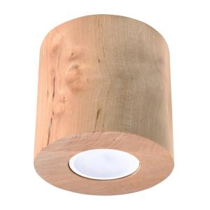 SOLLUX LIGHTING Ara ceiling light as a wooden cylinder