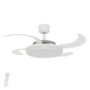 Beacon Lighting White Fanaway Evo 1 LED ceiling fan with li…
