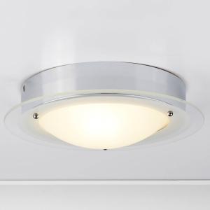 Searchlight Juna - bathroom ceiling lamp with a glass edge