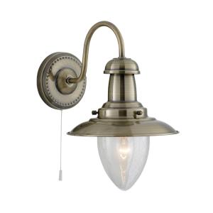Searchlight Fisherman wall light in antique brass