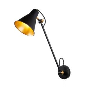 Searchlight 6302 wall lamp made of metal, black and gold