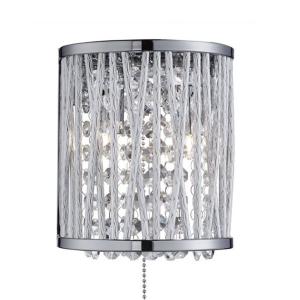 Searchlight Elise wall light with sparkling hanging elements