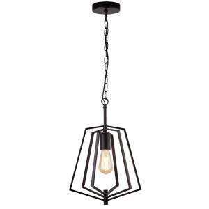 Searchlight Slinky hanging light, 1-bulb, matt black
