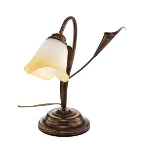 ONLI Lucrezia table lamp bronze, flower lampshade