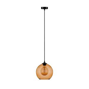 Euluna Ball hanging light, amber glass, Ø 25 cm