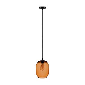 Euluna Barrel hanging light made of amber handblown glass