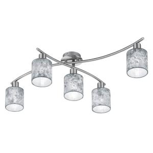 Trio Lighting Garda - Five-bulb ceiling lamp Silver
