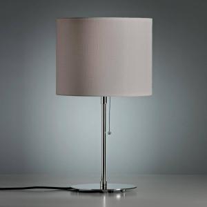 TECNOLUMEN Table lamp with a coloured linen lampshade, grey