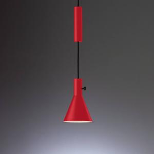 TECNOLUMEN State-of-the-art LED pendant light Eleu in red