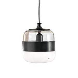 Vistosi Futura hanging light Murano glass black/white 20cm