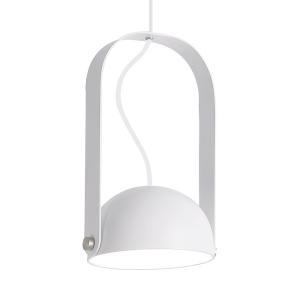 Viokef Hemi LED pendant light, pivotable lampshade, white