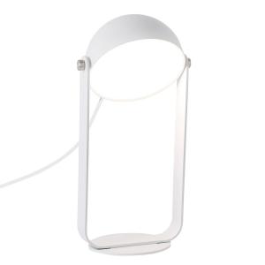 Viokef Hemi LED table lamp, pivotable lampshade, white
