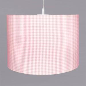 Waldi-Leuchten GmbH Pretty pink Vichy check hanging light