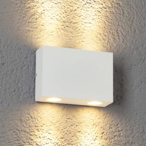 Lucande 4-bulb Henor LED outdoor wall light in white