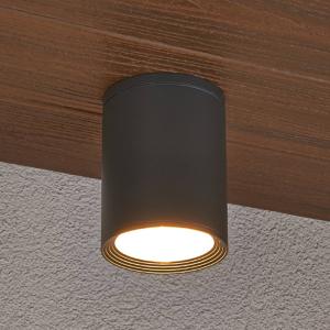 Lucande Minna dark grey ceiling light for outdoors