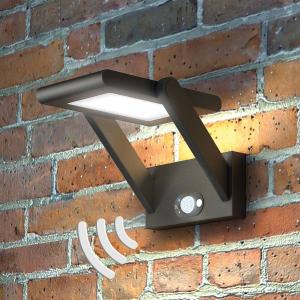 Lucande Solar-powered LED outdoor wall light Valerian