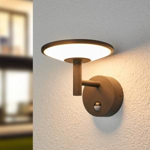 Lucande LED outdoor wall light Fenia with motion detector