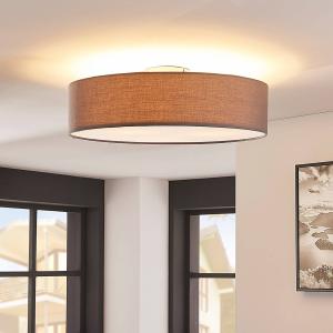 Lindby Sebatin ceiling light for E27, 50 cm, grey