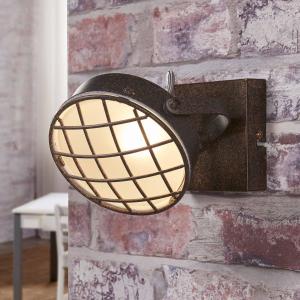 Lindby Rust-coloured LED wall light Tamin, industrial