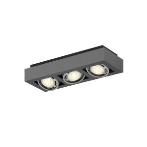 Arcchio Ronka ceiling spotlight GU10 3-bulb dark grey