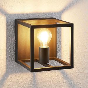 Lindby Meron wall light, box shape, dark grey