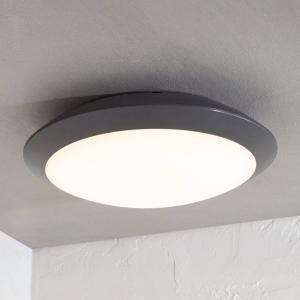 Lindby Naira LED outdoor ceiling lamp grey without sensor