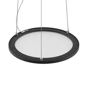 Prios Palino LED hanging light, 30 cm, in black