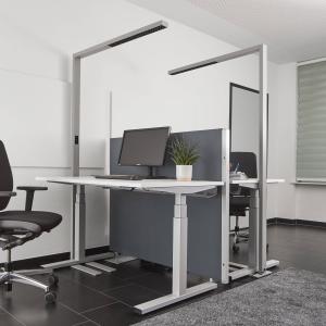 Arcchio LED office floor lamp Jolinda, silver, CCT, sensor,…