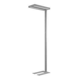ELC Curina LED office floor lamp, dimmer, silver