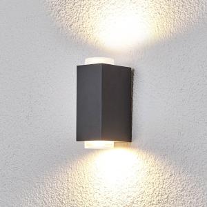 Lindby 2-light dark grey outdoor wall lamp Jovan