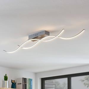 Lindby Safia curved LED ceiling light, two-bulb