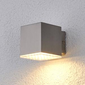 Lindby Stainless steel LED outdoor wall light Lydia