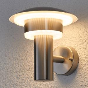 Lindby Lillie LED stainless steel outdoor wall light