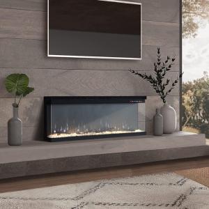 40/50/60-Inch 3-Sided Wall Mounted Electric Fireplace 9 Fla…