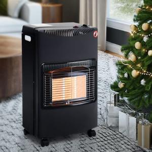 Black 4.2KW Portable Heater Free Standing Heating Cabinet B…