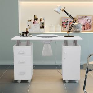 120cm Wide White Professional Manicure Station Nail Table o…