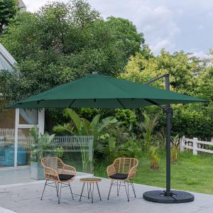 3 x 3 m Square Cantilever Parasol Light Grey Outdoor Hangin…