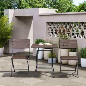 81cm Height 3-Piece Plastic Outdoor Folding Table and Chair…